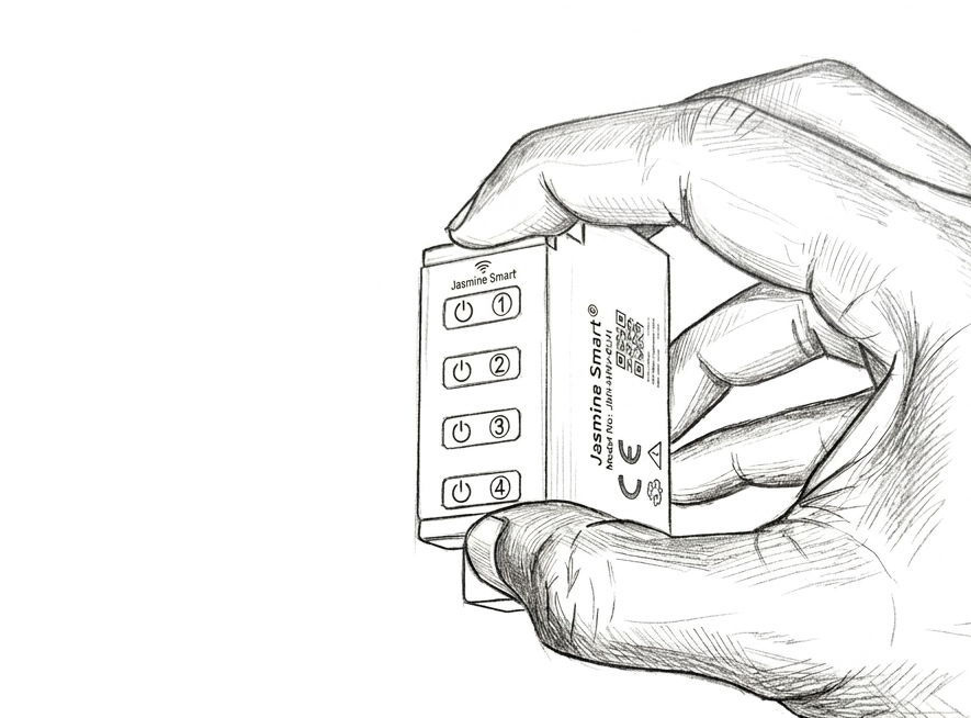 Illustration of pressing latches